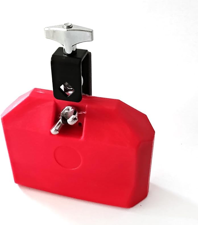 mocrcrel Plastic Musical Jam Block, Latin Percussion Instrument, Red，Hand Percussion (Red) - Image 2
